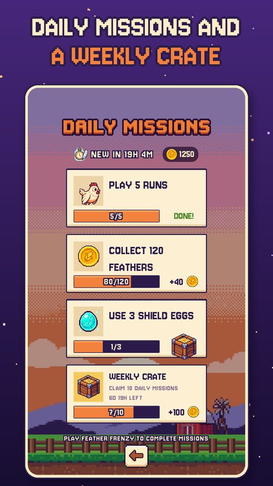 Daily missions and a weekly crate